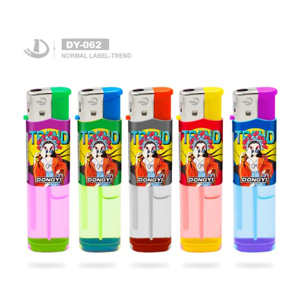 DY-062 Dongyi Refillable Transparent Plastic Electric Lighter for Stable Performance