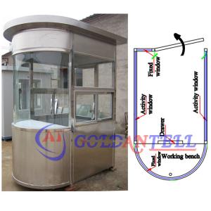Custom Stainless Steel Security Cabin Prefab Outdoor Guard Booth