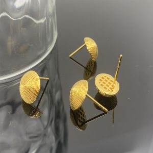 Petite 18K Gold Plumeria Earrings