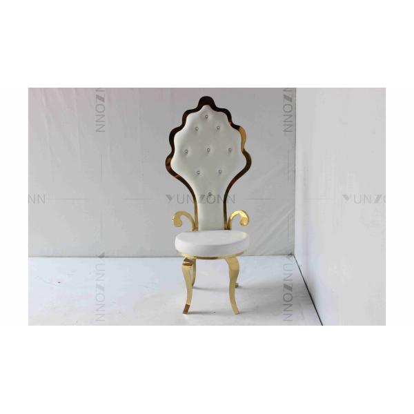 Magnificent Furnishings White Bridal Chair Wedding Banquet Chair High Back