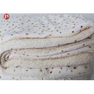 Silver Plating Flannel Polyester Fleece Blanket Reversible Plush Throw Fluffy