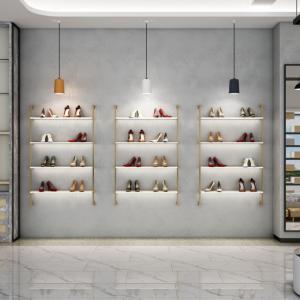 Beautiful Shoe Store Display Shelves / High Heel Shoe Rack Wall Mounted