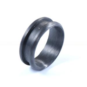 Quality Invisible Setting Wedding Carbon Fiber Ring Blank 8mm For Inlay for sale