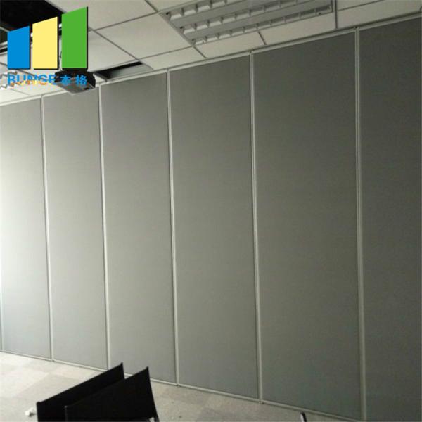 Office Wooden Soundproof Mobile Acoustic Partition Folding Wood Doors