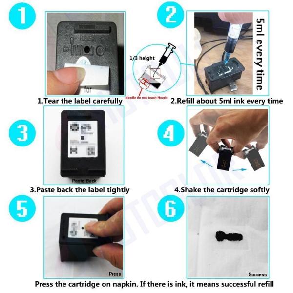 Bright Color Canon Printer Refillable Ink Cartridge 70ml Canon CA-001 Cyan Refill