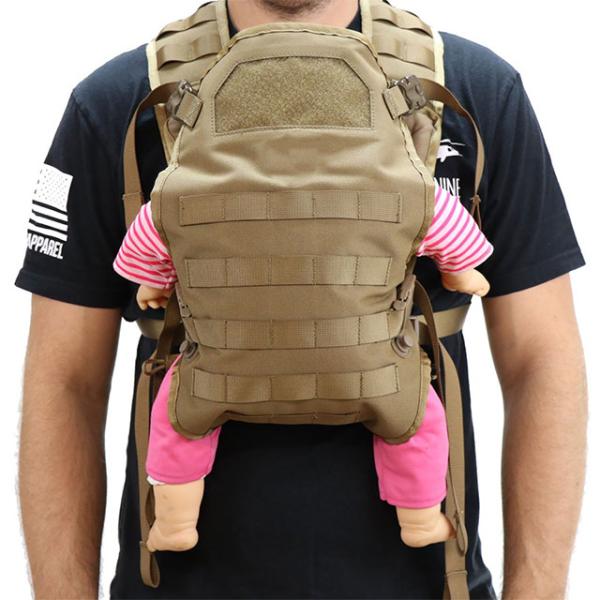 Buy Polyester Material Tactical Baby Carrier Backpack Style For Travelling at wholesale prices