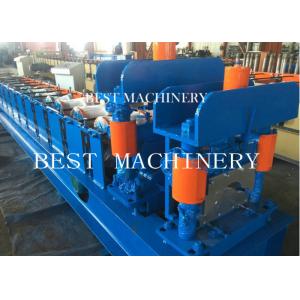 Automatic Roof Ridge Cap Roll Forming Machine , Roll Forming Equipment PLC