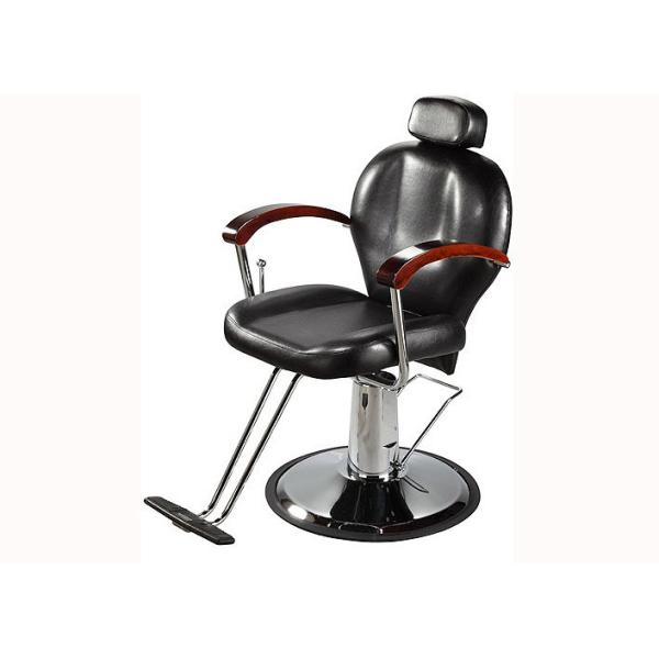 Buy WT-3201 Black Professional Hair Styling Chair chrome armrest with wood for beauty hair salon at wholesale prices