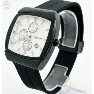 Custom White Dial Luxury Men's Watch Multiple Color Analog Display