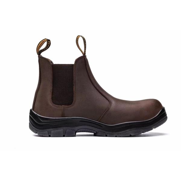 EN ISO 20345 Certified Chelsea Safety Shoes with Kevlar Midsole and PU+Rubber Sole Work Boots
