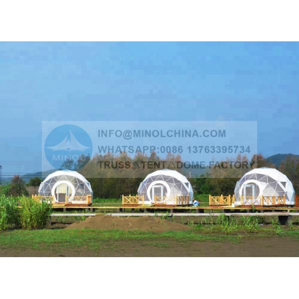 Buy SGS Certificates EcoCamp Glamping Dome Tent Windloads 0.5kn/Sqm at wholesale prices