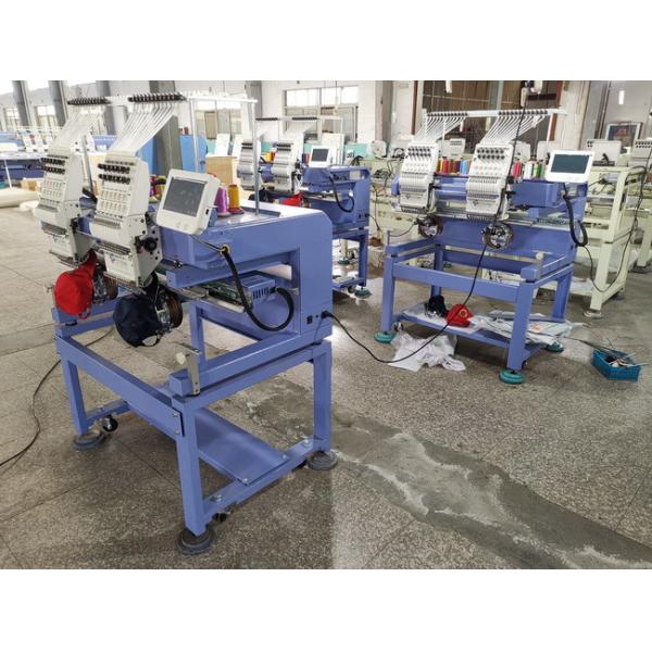 2 Head Domestic Embroidery Machine With 12 Needles For Cap And Shirts