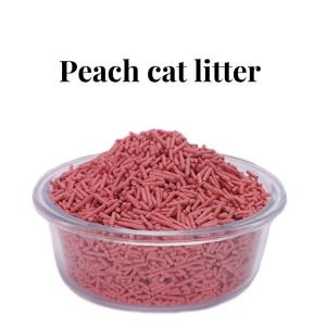 1.5mm Natural Peach Cat Litter Multiple Scents Deodorizing Tofu Cat Litter