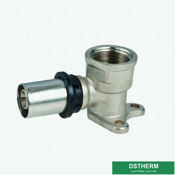 Buy Customized Female Wall Plated Threaded Elbow Compression Brass Press Union Fittings For Pex Aluminum Pex Pipe at wholesale prices