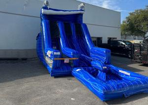 Quality Blow Up Amusement Park Water Slides 0.55mm PVC Garden Inflatable Water Slide for sale