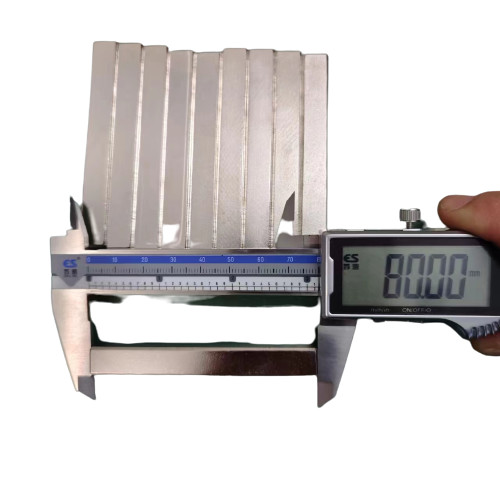 Buy Custom Square Rectangular N52 Strong Neodymium Bar Magnets 80X10X10mm Long Length Multiple Use at wholesale prices
