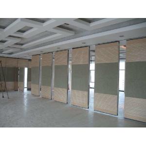 Aluminum Frame Operable Wooden Interior Folding Partition Walls For Reception