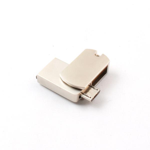 Android Silver OTG USB Flash Drives 32GB 16GB 8GB Laser Logo