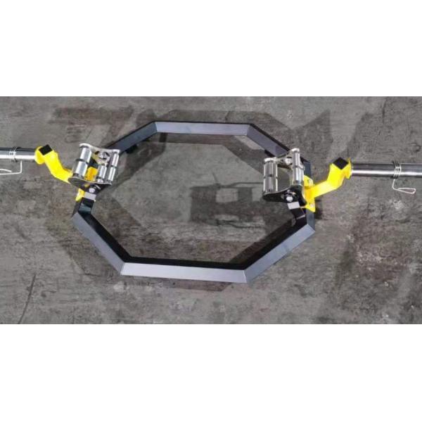 Buy Gym Hexagon Barbell Hard CR Plating / Heat Treatment Rotable Bars at wholesale prices