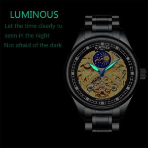 KINYUED Tourbillon automatic mechani fashion stainless steel men wrist
