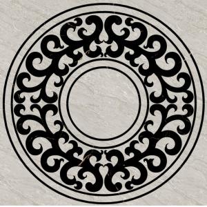 Parquet, natural stone parquet, engineered stone water jet medallion