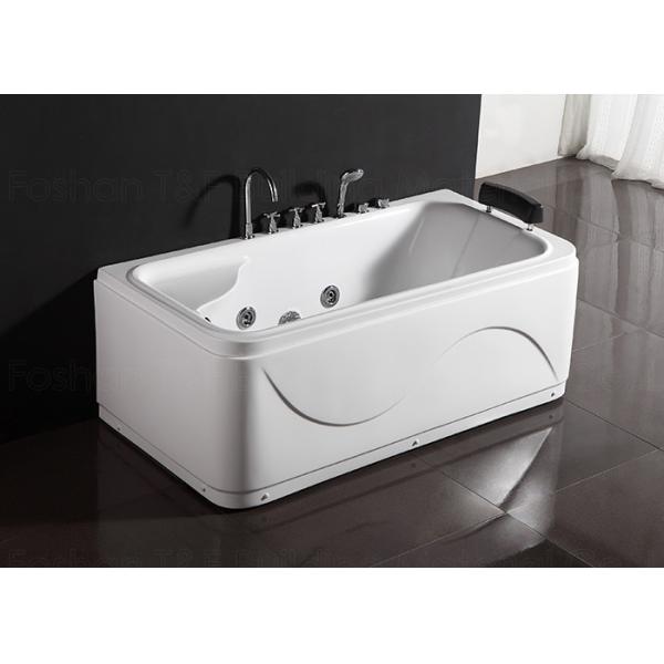 Buy Indoor Rectangle Bathroom Jacuzzi Tub 110V/ 220V White Acrylic at wholesale prices