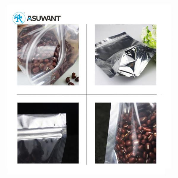 Transparent 130 Mic VMPET K Plastic Mylar Food Bags Matte / Glossy Surface Effect For Food
