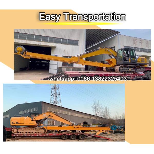 Construction Machine 16m 15m Telescopic Arm , Excavator Long Arm Two Section