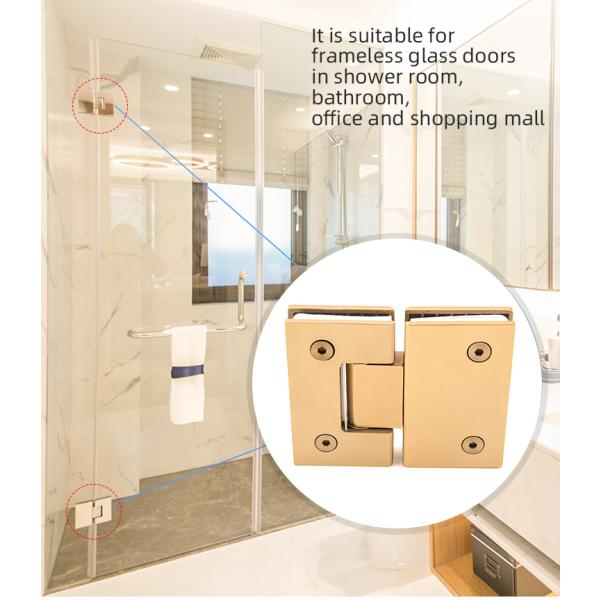 Modern Design 304 Stainless Steel Glass to Glass Hinge 180 Degree Bathroom Gate Clamp