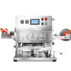 Yogurt Plastic Cup Sealing Machine / Sealer Machine For Milk Cup