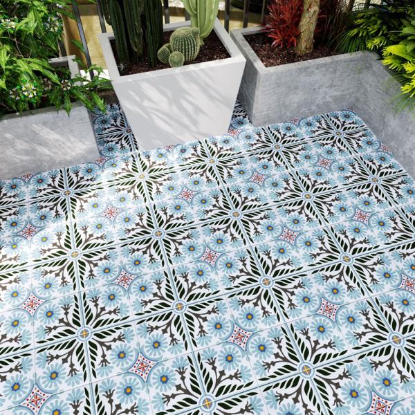 Buy Gray Green 20x20cm Acid-Resistant Ceramic Rustic Tile at wholesale prices