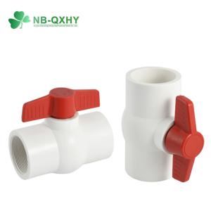 Manual Driving Mode Water Media Compact Ball Valve Plastic PVC Valve with