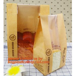 Customize Translucent Window Brown Greaseproof Kraft Paper Bag Special Opp
