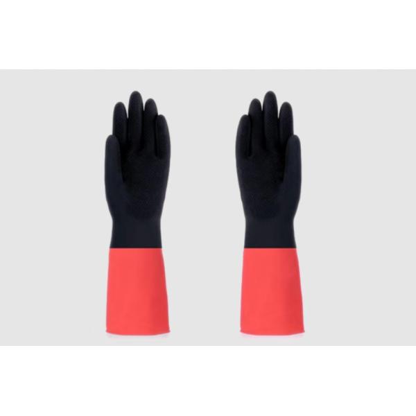 Buy Dishwashing Latex Household Glove Solvent Resistance Flocked Lining Natural Latex Glove at wholesale prices