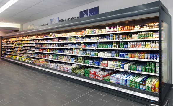 Dairy And Drinks Multideck Open Chiller Large capacity show and adjustable