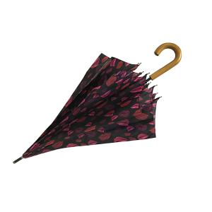 China 8K Fashion J Handle Wooden Stick Umbrella Personality Customized Logo on sale