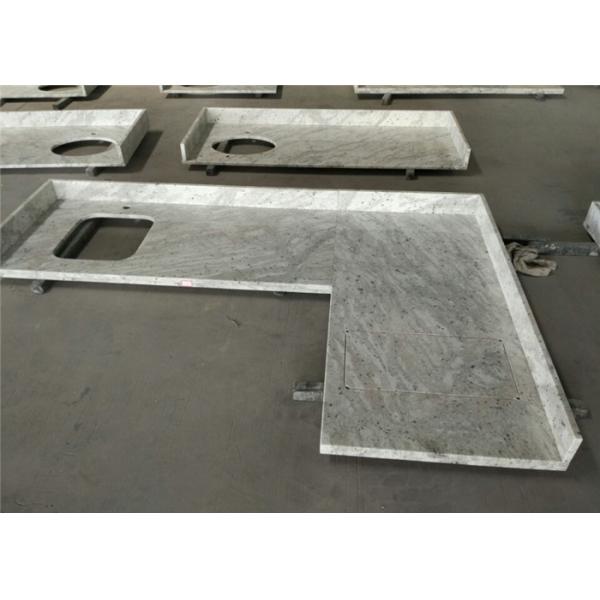Buy Polished Prefab Kitchen Countertops Andromeda White Granite With Flat Edge at wholesale prices