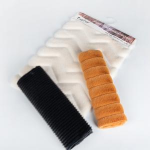 Home Bed Soft Faux Fur Fabric for Women's Winter Coat Polyester Stripe Embossing