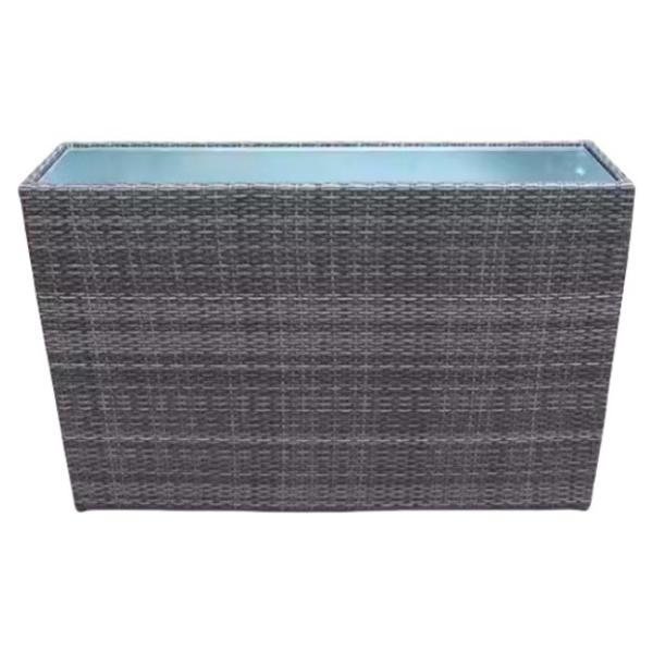 Big Long Wicker Plant Rattan Handmade Flower Pot Plant Metal Indoor Furniture