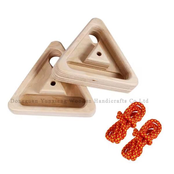 Wood Climbing Training Gear Portable Hangboard Climbing Fingerboard Triangle Wooden Climbing Training Boards