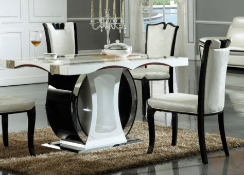 Buy 6 person rectangular hotel natural marble table dining room furniture at wholesale prices