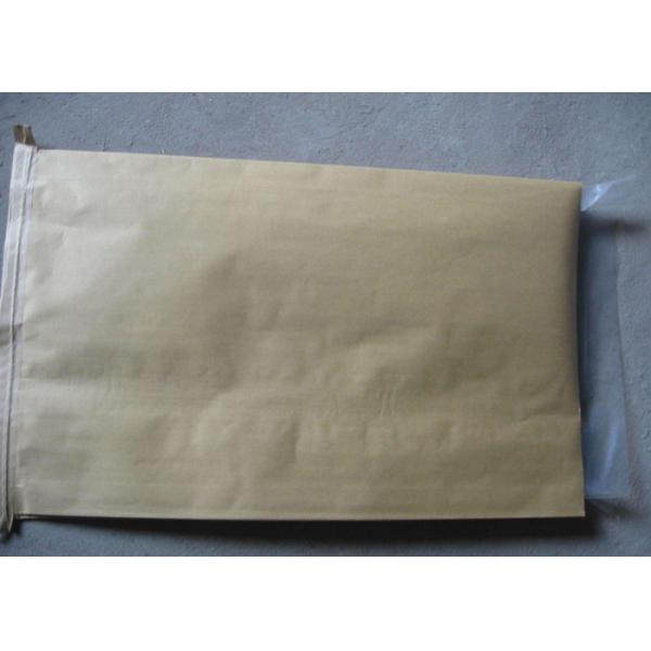 25kg Brown Kraft Paper Multiwall Paper Bags Laminated PP Woven Sacks for Polystyrene / Food Packing