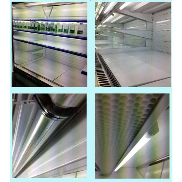 Night Curtain Multideck Open Chiller Supermarket Showcase For Drink And Yogurt