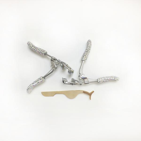 Buy Stainless Steel Beauty Makeup Tools Sparkling Diamond Eyelash Curler at wholesale prices