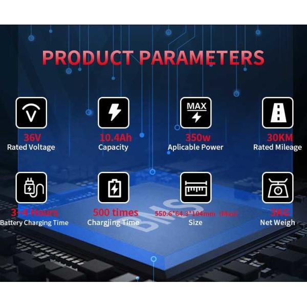 2021 high quality rechargeable 36V 10ah folding ebike battery Ebike