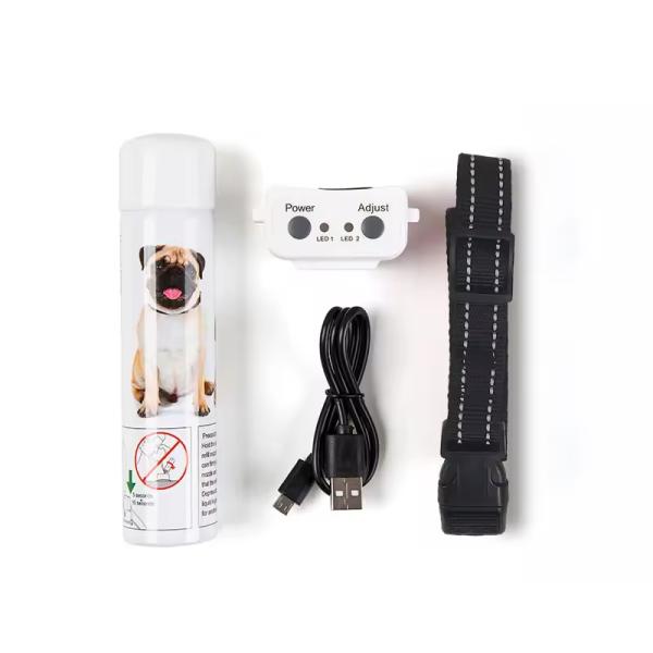 Rechargeable Pet Training Products Auto Anti Bark Spray Collars Customized