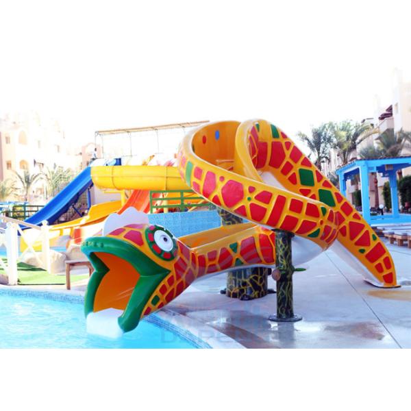 Outdoor Cobra Mini Pool Slide Fiberglass Swimming Pool Water Game For Children