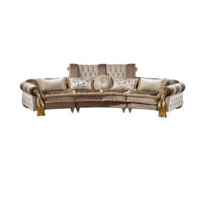 China Xinyu Hand Carved Luxury European Sofas Oak Royal Sectional Sofa 4 Seater on sale