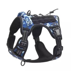 China K9 Soft Reflective Custom Pet Harness Tactical Adjustable Cat Dog Harness Vest Set on sale