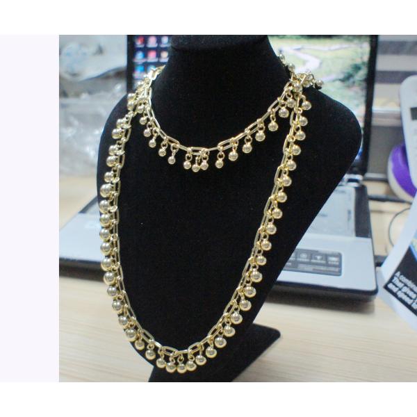 Graceful OEM /ODM mixed metal necklaces with metal balls(Gold ,silver ,black